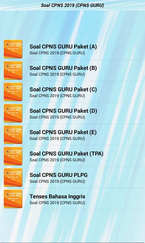  Soal  CPNS  GURU 2019  CPNS  Offline for Android APK Download