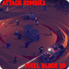 ikon Attack Zombies:Pixel block 3D