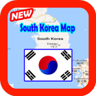 South Korea Map and Geography icône