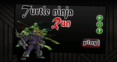 Turtle shadow ninja run Affiche