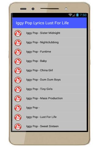 Iggy Pop Lyrics Lust For Life For Android Apk Download - eggy pop roblox