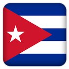 Foto con la bandera de Cuba icono