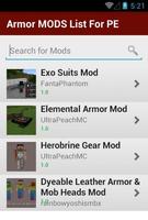 Armor MODS List For PE screenshot 1