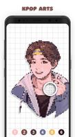 BTS Pixel Art - Number Coloring Books Affiche