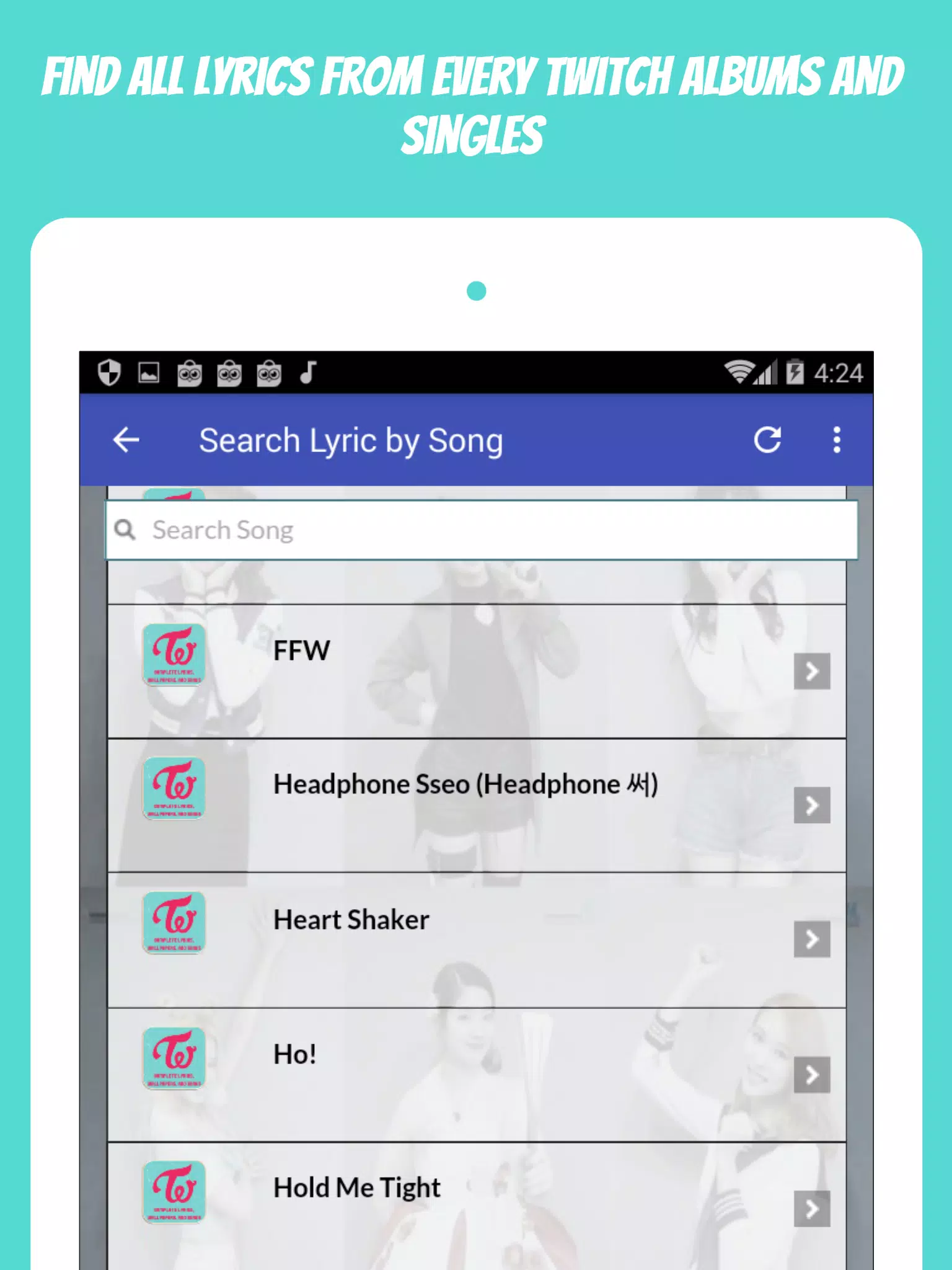 Twice Lyrics Wallpapers Pour Android Telechargez L Apk