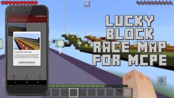 Lucky Block Race Map for MCPE capture d'écran 1