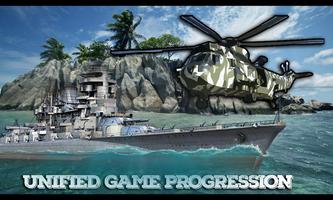 Commando Warship Helicopter 3D-poster