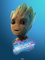Cool Baby Groot Wallpapers ポスター
