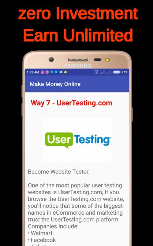 Make Money Online For Android Apk Download - make money online ØªØµÙˆÙŠØ± Ø§Ù„Ø´Ø§Ø´Ø© 2