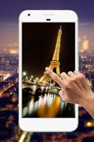 Paris Night Water Ripple Live Wallpaper screenshot 2