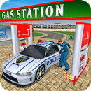 警察 汽车 高速公路 驾驶： 汽油 站 游戏 APK