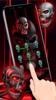 3D Red skull - lock  theme স্ক্রিনশট 2