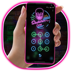 Neon Skull game - lock screen theme-icoon