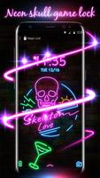 Neon Skull game - lock screen theme penulis hantaran