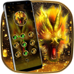 3D Gold Dragon  Lock Theme