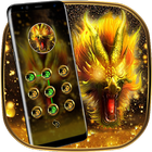 3D Gold Dragon  Lock Theme Zeichen