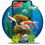 3D Parallax Koi Fish Lock Screen simgesi