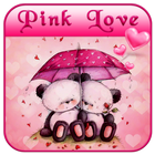 thème de l'ours d'amour rose icône