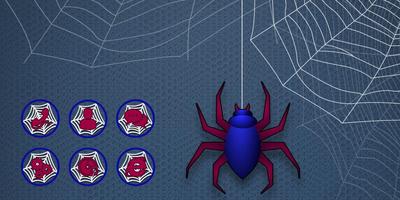 Spider Web Theme Affiche