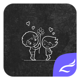 Blackboard Love Theme Zeichen