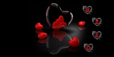 Rojo corazón tema captura de pantalla 3
