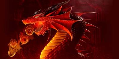 Fire Dragon Theme Affiche