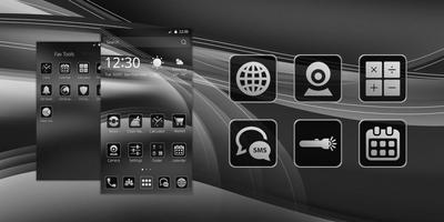 Black And Silver Theme Affiche