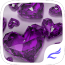 Purple Crystal Heart Theme APK