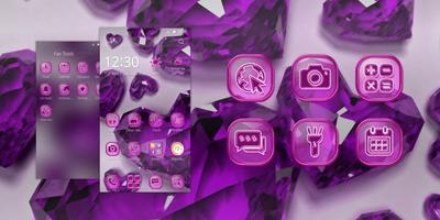 Purple Crystal Heart Theme poster