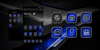 Dark Blue Strike Tech Theme โปสเตอร์