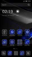 Dark Blue Strike Tech Theme ภาพหน้าจอ 1