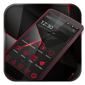 動態紅與黑主題--美化您的安卓手機 图标