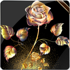 Gold Roses Theme أيقونة