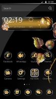 Gold Roses Theme تصوير الشاشة 1