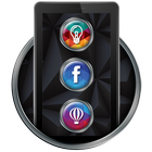 Black Colorful Prism Theme ikon