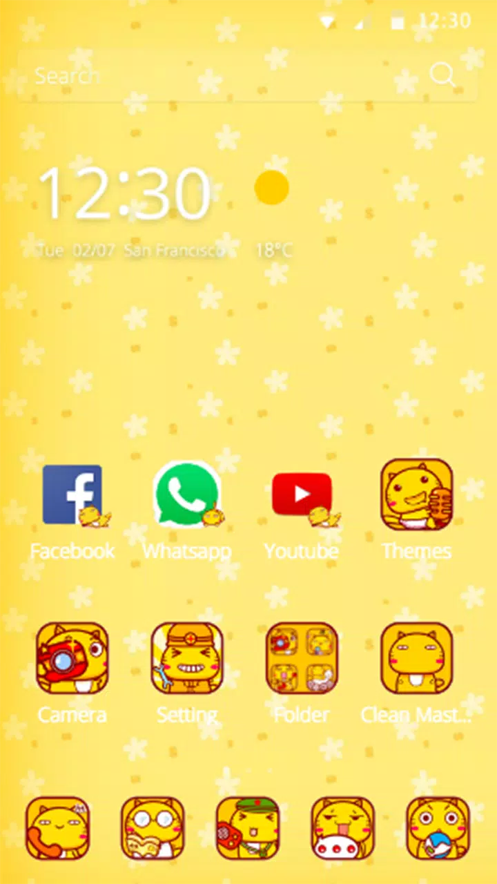 Tải xuống APK CM Theme-Cute yellow cat cho Android
