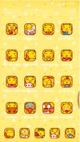 CM Theme-Cute yellow cat capture d'écran 1