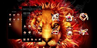Fire Lion Affiche