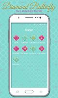 Diamond Butterfly Teal Theme screenshot 3