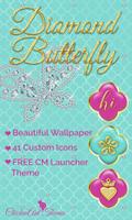 Diamond Butterfly Teal Theme poster