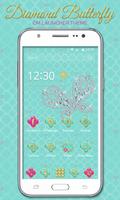 Diamond Butterfly Teal Theme screenshot 1