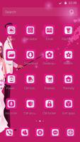 3 Schermata Pink Love Theme CM Launcher