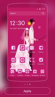 Poster Pink Love Theme CM Launcher