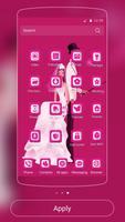 Pink Love Theme CM Launcher capture d'écran 1