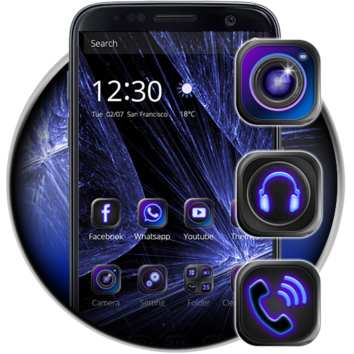 High Tech Black & Purple Theme