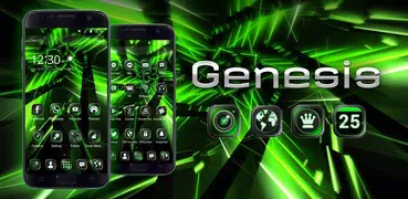 Neon Green Theme Tech Launcher