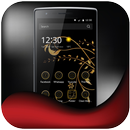 Preto ouro tema steampunk rosa APK