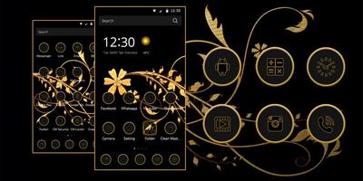 Black Gold Theme – luxury gold plakat