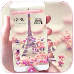 Paris Tower Theme Pink Love APK download