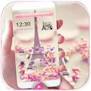 Paris Tower Theme Pink Love APK